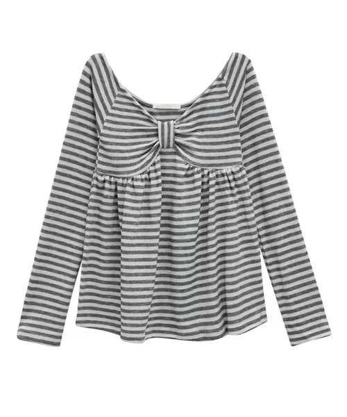 Girly Doll(ガーリードール)の「ボーダーオフショルカットソー(Tシャツ/カットソー・レディース・ブラック/ホワイト・FREE)」の17枚目の写真
