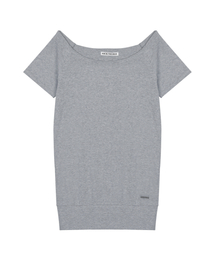 RAGLAN BOAT NECK KNIT_GRAY