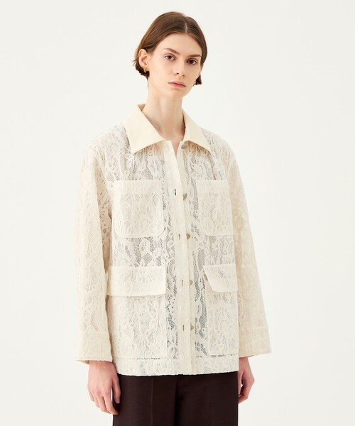 BALLSEY(ボールジィ)の「モールレースボンディング カバーオールジャケット(カバーオール・レディース・ホワイト/ブラック・36)」の13枚目の写真