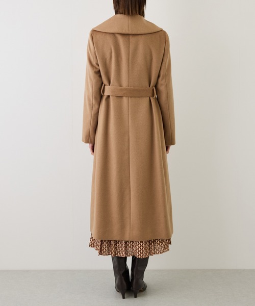 ROPE'(ロペ)の「プレミアムカシミヤショールカラーコート/逸品・冬コート・ウールコート・逸品・26AW(ステンカラーコート・レディース・ダークブラウン/ブラック/キャメル・34/36/38)」の16枚目の写真