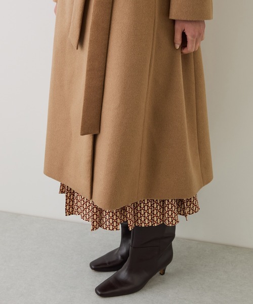 ROPE'(ロペ)の「プレミアムカシミヤショールカラーコート/逸品・冬コート・ウールコート・逸品・26AW(ステンカラーコート・レディース・ダークブラウン/ブラック/キャメル・34/36/38)」の20枚目の写真