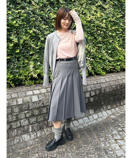 UNDERSON UNDERSON(アンダーソン アンダーソン)の「WASHIエアリーロングTシャツ(Tシャツ/カットソー・レディース・ピンク/ライム/ブラック/ホワイト・F)」の21枚目の写真