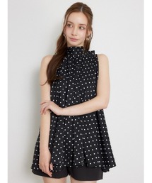 ボウタイアメスリフレアトップス 夏服 秋服