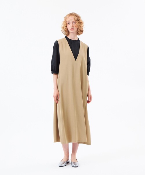 MACKINTOSH PHILOSOPHY(マッキントッシュ フィロソフィー)の「【CRANWELL JUMPER SKIRT(クランウェルジャンパースカート)】ドライツイル(ワンピース・レディース・ブラック・38/36)」の3枚目の写真