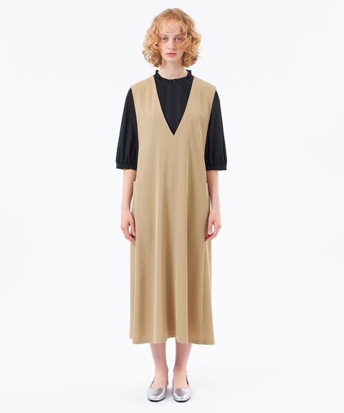 MACKINTOSH PHILOSOPHY(マッキントッシュ フィロソフィー)の「【CRANWELL JUMPER SKIRT(クランウェルジャンパースカート)】ドライツイル(ワンピース・レディース・ブラック・38/36)」の4枚目の写真