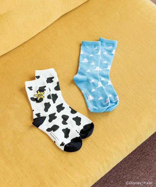 LOWRYS FARM(ローリーズファーム)の「TOY STORY(トイ・ストーリー)/2Pソックス 876981/GOODS(ソックス/靴下・レディース・ホワイト/その他1・FREE)」の1枚目の写真