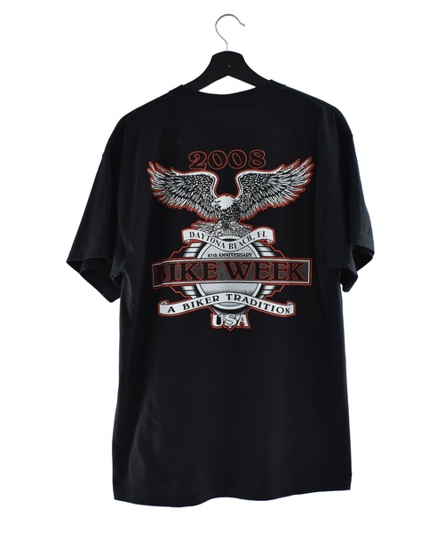 VINTAGE(ヴィンテージ)の「【USED】デッドストック “BIKE WEEK 2008” バイク Tシャツ(Tシャツ/カットソー・メンズ・ブラック・LARGE)」の2枚目の写真