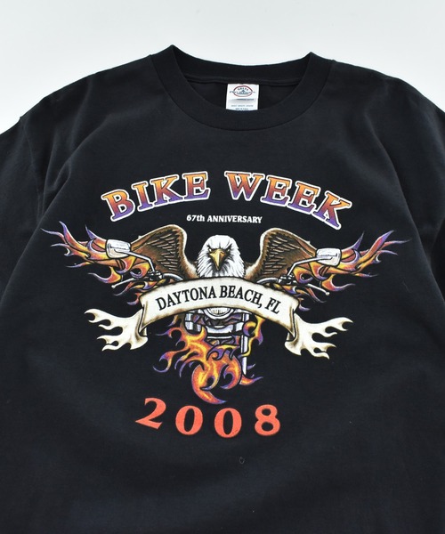 VINTAGE(ヴィンテージ)の「【USED】デッドストック “BIKE WEEK 2008” バイク Tシャツ(Tシャツ/カットソー・メンズ・ブラック・LARGE)」の3枚目の写真