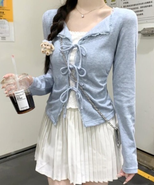 semplice(センプリチェ)の「カットソー(Tシャツ/カットソー・レディース・ブルー/ベージュ・F)」の1枚目の写真