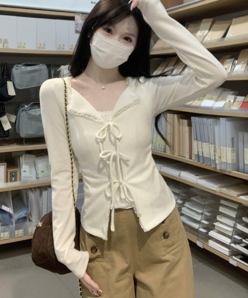semplice(センプリチェ)の「カットソー(Tシャツ/カットソー・レディース・ブルー/ベージュ・F)」の8枚目の写真
