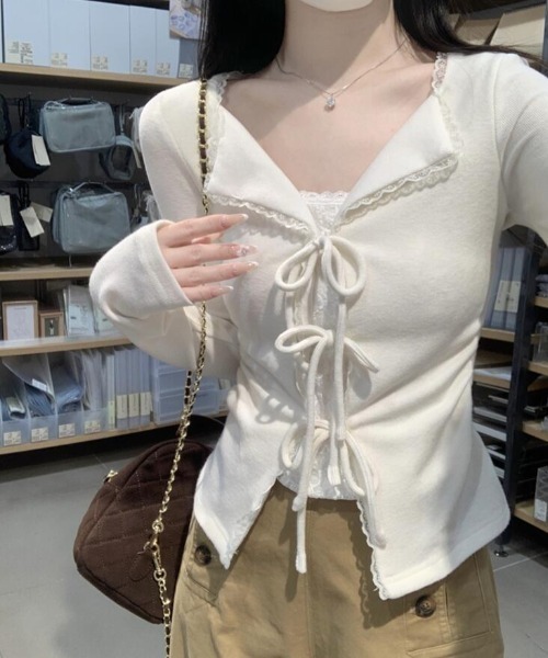 semplice(センプリチェ)の「カットソー(Tシャツ/カットソー・レディース・ブルー/ベージュ・F)」の13枚目の写真