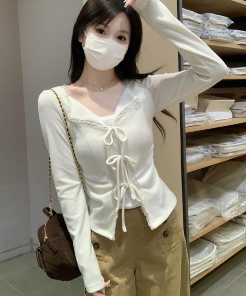 semplice(センプリチェ)の「カットソー(Tシャツ/カットソー・レディース・ブルー/ベージュ・F)」の14枚目の写真