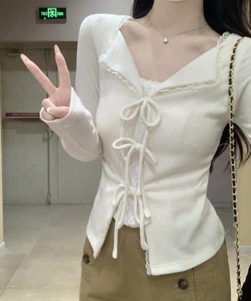 semplice(センプリチェ)の「カットソー(Tシャツ/カットソー・レディース・ブルー/ベージュ・F)」の15枚目の写真