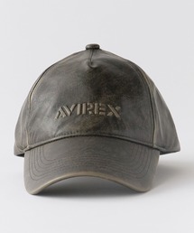 AVIREX | AVIREX/アビレックス AXエンボスロゴPU 6Ｐキャップ フェイクレザー カーブバイザー 2026年秋冬 秋服(キャップ)