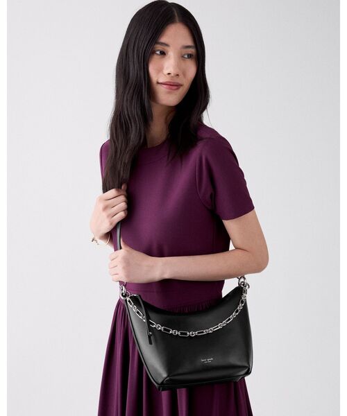 kate spade new york（ケイトスペード ニューヨーク）の「ヘイロー チェーン ショルダー バッグ（ショルダーバッグ・レディース・ブラック・ONESIZE）」の2枚目の写真