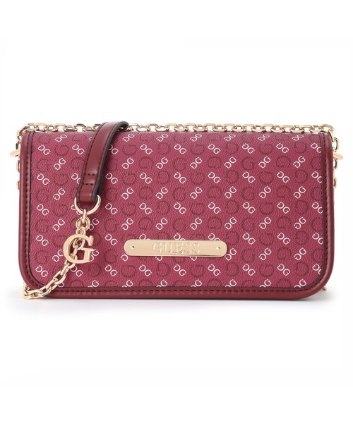 Guess（ゲス）の「AVA Mini Flap Crossbody ショルダーバッグ クロスボディバッグ（ショルダーバッグ・レディース・ライトベージュ/チェリーレッド・ONE SIZE）」の2枚目の写真