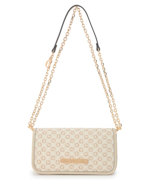 Guess（ゲス）の「AVA Mini Flap Crossbody ショルダーバッグ クロスボディバッグ（ショルダーバッグ・レディース・ライトベージュ/チェリーレッド・ONE SIZE）」の5枚目の写真