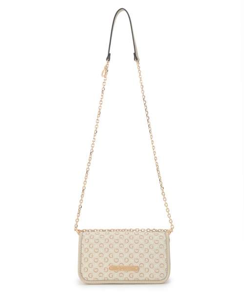 Guess（ゲス）の「AVA Mini Flap Crossbody ショルダーバッグ クロスボディバッグ（ショルダーバッグ・レディース・ライトベージュ/チェリーレッド・ONE SIZE）」の6枚目の写真