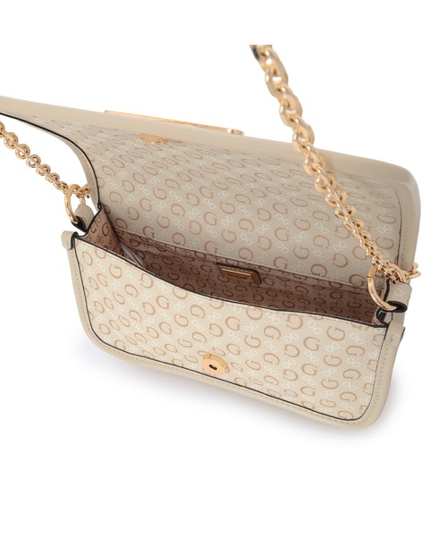 Guess（ゲス）の「AVA Mini Flap Crossbody ショルダーバッグ クロスボディバッグ（ショルダーバッグ・レディース・ライトベージュ/チェリーレッド・ONE SIZE）」の11枚目の写真