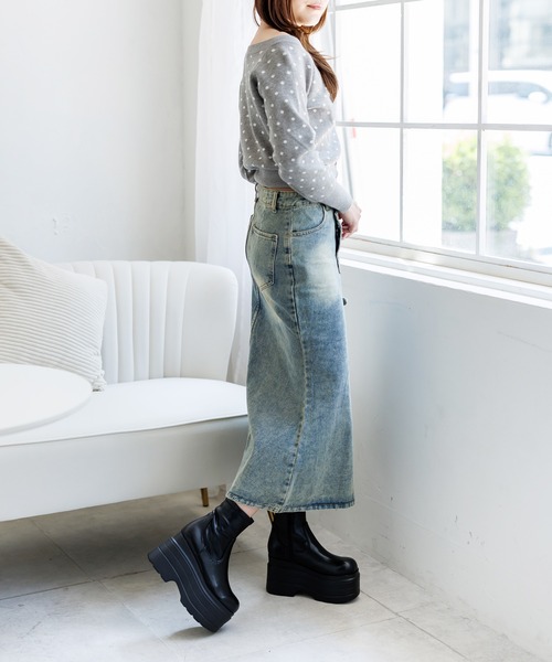 attagirl(アタガール)の「厚底ストレッチショートブーツ(ブーツ・レディース・アイボリー/ブラック系その他/ブラック・S/LL/L/M)」の15枚目の写真