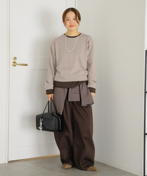 JOURNAL STANDARD(ジャーナルスタンダード)の「WASHABLE COMFクルーネックプルオーバー(ニット/セーター・レディース・ベージュ/ブラウン/ネイビー・FREE)」の7枚目の写真
