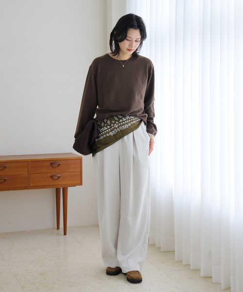 JOURNAL STANDARD(ジャーナルスタンダード)の「WASHABLE COMFクルーネックプルオーバー(ニット/セーター・レディース・ベージュ/ブラウン/ネイビー・FREE)」の9枚目の写真