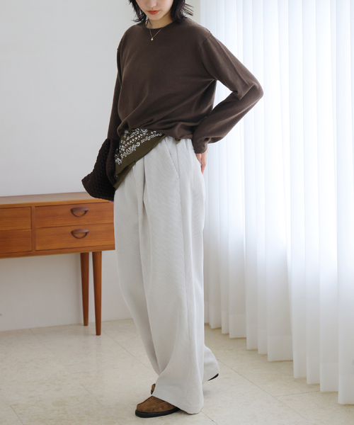 JOURNAL STANDARD(ジャーナルスタンダード)の「WASHABLE COMFクルーネックプルオーバー(ニット/セーター・レディース・ベージュ/ブラウン/ネイビー・FREE)」の10枚目の写真