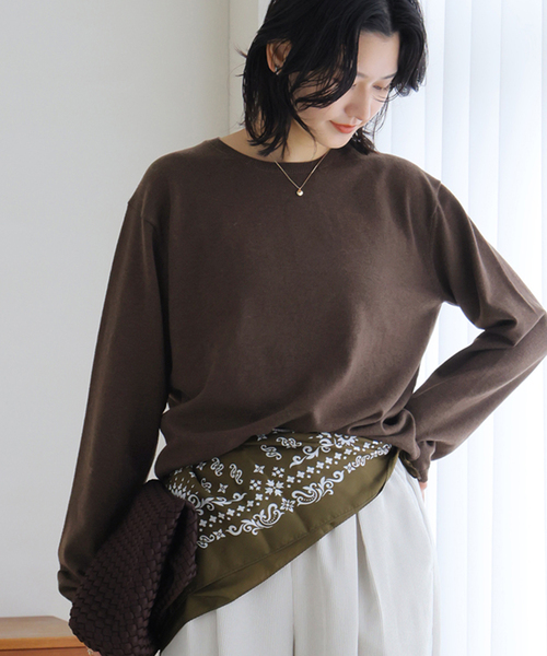 JOURNAL STANDARD(ジャーナルスタンダード)の「WASHABLE COMFクルーネックプルオーバー(ニット/セーター・レディース・ベージュ/ブラウン/ネイビー・FREE)」の11枚目の写真
