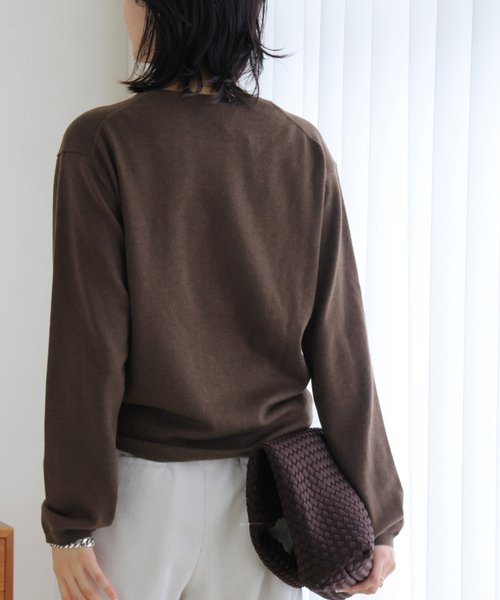 JOURNAL STANDARD(ジャーナルスタンダード)の「WASHABLE COMFクルーネックプルオーバー(ニット/セーター・レディース・ベージュ/ブラウン/ネイビー・FREE)」の12枚目の写真