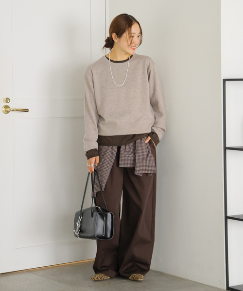 JOURNAL STANDARD(ジャーナルスタンダード)の「WASHABLE COMFクルーネックプルオーバー(ニット/セーター・レディース・ベージュ/ブラウン/ネイビー・FREE)」の15枚目の写真