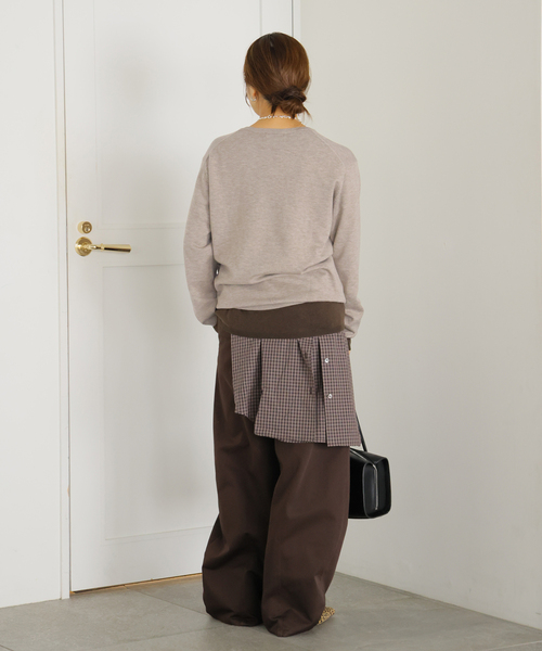 JOURNAL STANDARD(ジャーナルスタンダード)の「WASHABLE COMFクルーネックプルオーバー(ニット/セーター・レディース・ベージュ/ブラウン/ネイビー・FREE)」の16枚目の写真