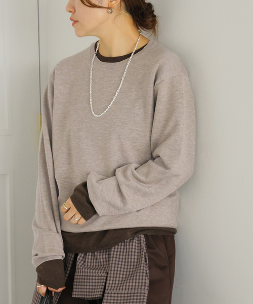 JOURNAL STANDARD(ジャーナルスタンダード)の「WASHABLE COMFクルーネックプルオーバー(ニット/セーター・レディース・ベージュ/ブラウン/ネイビー・FREE)」の18枚目の写真