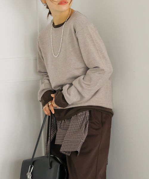 JOURNAL STANDARD(ジャーナルスタンダード)の「WASHABLE COMFクルーネックプルオーバー(ニット/セーター・レディース・ベージュ/ブラウン/ネイビー・FREE)」の19枚目の写真