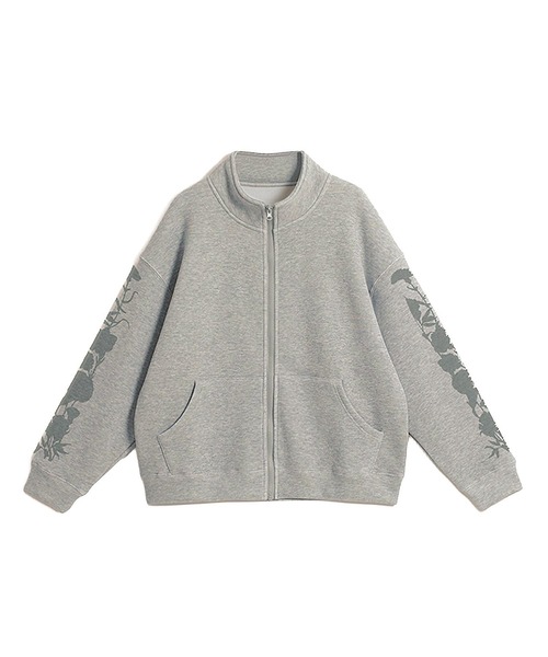 ZUCCa(ズッカ)の「FLOWER EMBROIDERY SWEATSHIRT / パーカー(パーカー・レディース・グレー・M size/XL)」の4枚目の写真