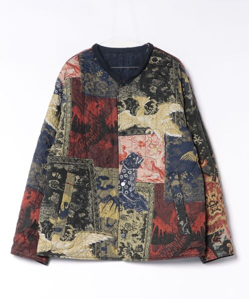 Desigual（デシグアル）の「マルチグラフィックプリント リバーシブルフードジャケット｜Desigual 2026秋冬新作（ブルゾン・メンズ・ブルー・S/M/L）」の10枚目の写真