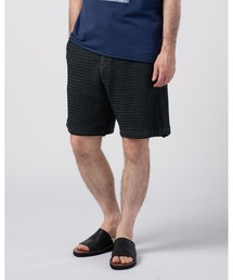 textured knit shorts