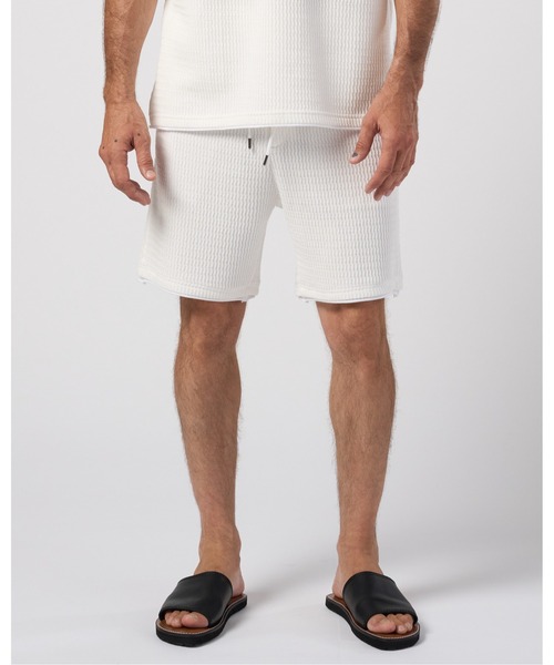 wjk(ダヴルジェイケイ)の「textured knit shorts(その他パンツ・メンズ・ホワイト/ブラック×グレー/ネイビー・X-LARGE/SMALL/LARGE/MEDIUM)」の5枚目の写真