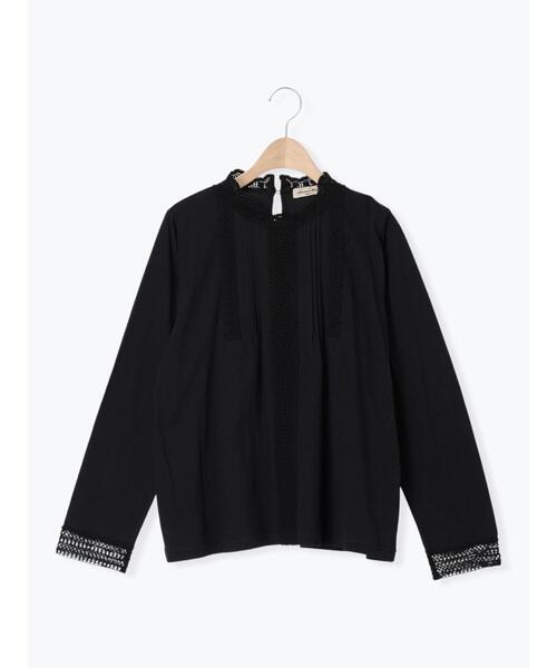 Samansa Mos2(サマンサ モスモス)の「【抗菌防臭】スタンドネックレースカットソー(Tシャツ/カットソー・レディース・ブラック/オフホワイト/ベージュ・F)」の10枚目の写真