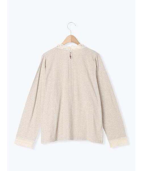 Samansa Mos2(サマンサ モスモス)の「【抗菌防臭】スタンドネックレースカットソー(Tシャツ/カットソー・レディース・ブラック/オフホワイト/ベージュ・F)」の11枚目の写真