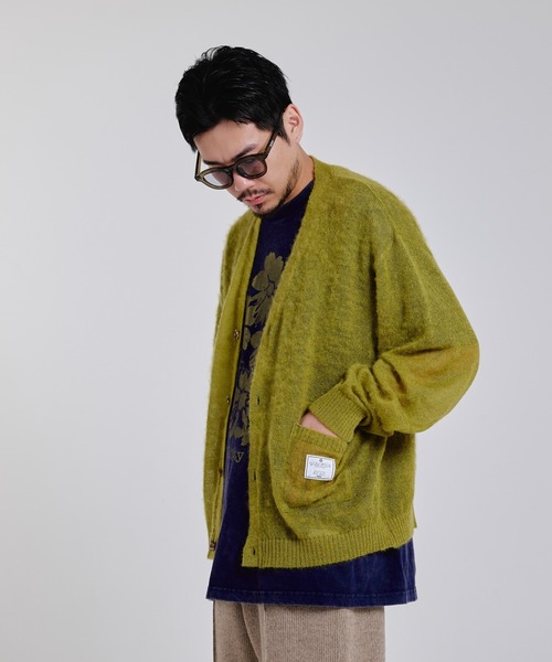 EFFECTEN（エフェクテン）の「【EFFECTEN】8G mohair cardigan（カーディガン/ボレロ・メンズ・イエロー系その他・LARGE/MEDIUM）」の4枚目の写真
