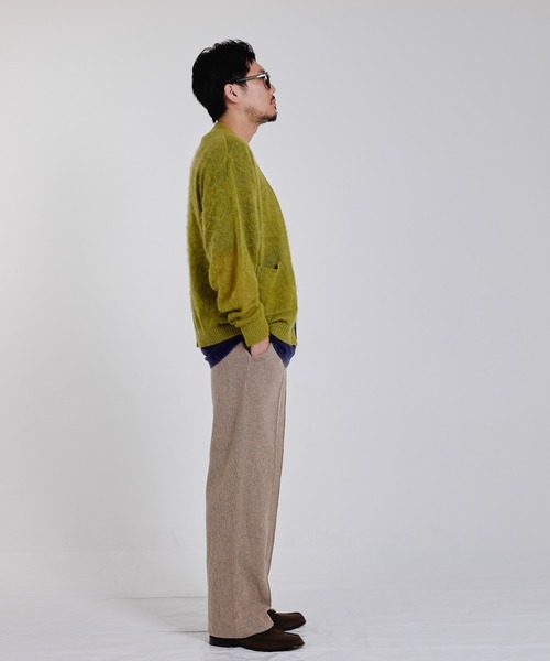 EFFECTEN（エフェクテン）の「【EFFECTEN】8G mohair cardigan（カーディガン/ボレロ・メンズ・イエロー系その他・LARGE/MEDIUM）」の2枚目の写真
