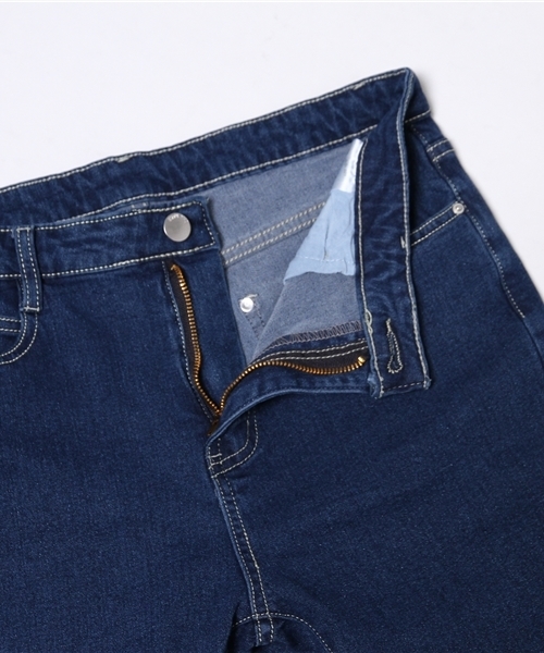 Re:EDIT（リエディ）の「[CHICMUSE]ノンウォッシュタイプソフト起毛デニムパンツ（デニムパンツ・レディース・ネイビー/ブルー/グレー/ブラック・SMALL/LARGE/MEDIUM/X-SMALL/X-LARGE/XXX-LARGE/XX-LARGE）」の17枚目の写真