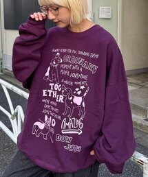 CIAOPANIC TYPY（チャオパニックティピー）の「【UNISEX】アソートDOG落書きビッグスウェット（Tシャツ/カットソー）」