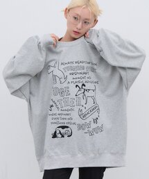 CIAOPANIC TYPY（チャオパニックティピー）の「【UNISEX】アソートDOG落書きビッグスウェット（スウェット）」