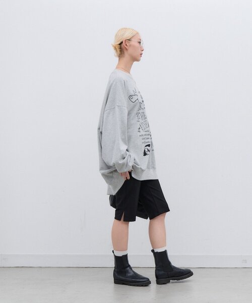 CIAOPANIC TYPY（チャオパニックティピー）の「【UNISEX】アソートDOG落書きビッグスウェット（Tシャツ/カットソー・レディース・グレー/チャコールグレー/ネイビー・ONE SIZE）」の19枚目の写真
