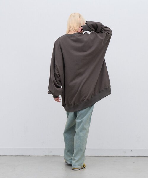 CIAOPANIC TYPY（チャオパニックティピー）の「【UNISEX】アソートDOG落書きビッグスウェット（Tシャツ/カットソー・レディース・グレー/チャコールグレー/ネイビー・ONE SIZE）」の4枚目の写真