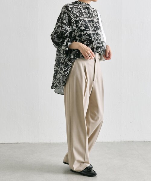 ear PAPILLONNER(イアパピヨネ)の「シアー刺繍ブラウス2【SUM1 STYLE】(シャツ/ブラウス・レディース・ブラック/ライトベージュ・FREE)」の9枚目の写真