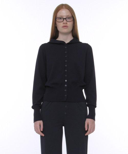 PARTIMENTO WOMEN(パルティメントウィメン)の「PWC フード付き前開きカーディガン_12カラー(カーディガン/ボレロ・レディース・アイボリー/ブルー系その他/チャコールグレー/ブラック/ブラウン/ブラック系その他/グレー/バーガンディー/ミント/ブルー/ピンク/ネイビー・SMALL/MEDIUM)」の16枚目の写真