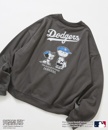 限定展開 PEANUTS×MLB 別注 ビッグシルエット バックプリント スウェット / DODGERS