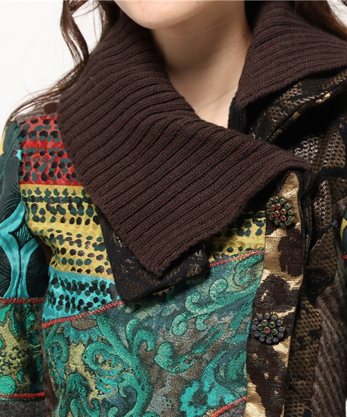 Desigual（デシグアル）の「[Desigual/デシグアル]トリコット＋ファーコート（その他アウター・レディース・ブラウン・38inch/40inch/42inch/36inch）」の5枚目の写真